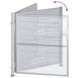 Garden Gate with Lock Silver 85 x 97 cm Stainless Steel 3402575