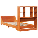 Bed Frame without Mattress Wax Brown 75x190 cm Small Single Solid Wood Pine 3323715