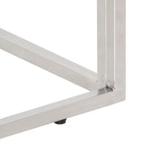 Console Table Silver Stainless Steel and Solid Wood Sleeper 350013