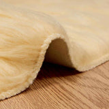 Faux Sheepskin Rug TAFALLA Cream 200 cm Polyester 42021517
