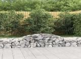Arched Gabion Baskets 8 pcs 300x50x40/60 cm Galvanised Iron 3146653