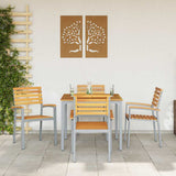 Garden Chair 4 pcs Brown 56 x 57 x 87 cm Solid Acacia Wood 4010625