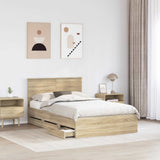 Bed Frame with Drawer Sonoma Oak 120 x 190 cm Engineer Wood 3408000