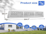 10'x30' Outdoor Party Tent with 8 Removable Sidewalls, Waterproof Canopy Patio Wedding Gazebo, White 84898035