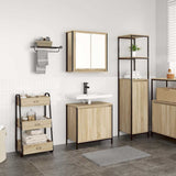 2 Piece Bathroom Furniture Set Sonoma Oak Engineered Wood 3328390
