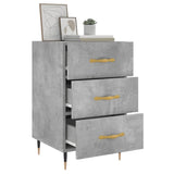 ZNTS Bedside Cabinet Concrete Grey 40x40x66 cm Engineered Wood 827640