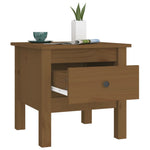 ZNTS Side Tables 2 pcs Honey Brown 40x40x39 cm Solid Wood Pine 813791