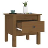 ZNTS Side Tables 2 pcs Honey Brown 40x40x39 cm Solid Wood Pine 813791