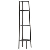 4-Tier Corner Shelf Black 45.5x31.5x150 cm 336393