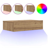 TV Cabinet with LED Lights Artisan Oak 60x35x15.5 cm 856345