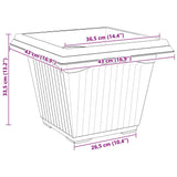Plant Pots 24 pcs Brick Red 43 x 43 x 33.5 cm Plastic 3403310