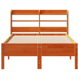 Bed Frame without Mattress Wax Brown 75x190 cm Small Single Solid Wood Pine 3306914
