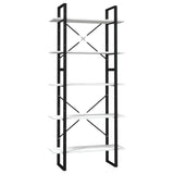 5-Tier Book Cabinet White 80x30x175 cm Pinewood 3081994