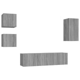 5 Piece TV Cabinet Set Grey Sonoma Engineered Wood 3120276