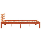 Bed Frame without Mattress Wax Brown 140x190 cm Solid Wood Pine 844270