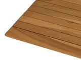 Table Top 80 x 80 x 3.5 cm Square Solid Teak Wood Natural 42033147