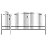 Garden Fence Gate Woerden with Spear Top 5x1.95 m Black 146326