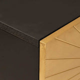 Side Cabinet Black and Gold 80 x 33.5 x 75 cm Solid Mango Wood 4017855