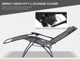 3pcs Folding Zero Gravity Chairs Sun Lounger Table Set w/ Cup Holders Reclining Garden Yard Pool, T3398P311639