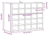 Wine Rack 2 pcs White 56 x 25 x 56 cm Solid Pine Wood 893313