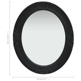 ZNTS Wall Mirror Baroque Style 50x60 cm Black 320351