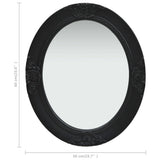 Wall Mirror Baroque Style 50x60 cm Black 320351