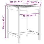3 Piece Garden Bar Set Solid Wood Douglas 3157798