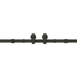 Sliding Door Hardware Kit 400 cm Steel Black 3295802