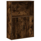 Bookcase Smoked Oak 60x24x85 cm Engineered Wood 860413