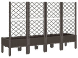 Garden Planter with Trellis Brown 160x40x142 cm PP 367935