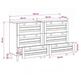 Storage Cabinets 2 pcs Brown 60 x 33.5 x 75 cm Solid Mango Wood 3310163