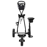 Golf Trolley with Seat Black and White 100 x 60 x 130 cm Iron 42033587