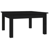 Coffee Table Black 55x55x30 cm Solid Wood Pine 814233