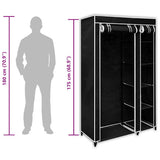 Folding Wardrobe Black 110x45x175 cm 60719