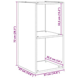 TV Cabinet Set 4 pcs Black Oak 37 x 37 x 72 cm Engineered Wood 3393532