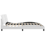 Bed Frame without Mattress "Zadar" White 200x200 cm Faux Leather 3208206