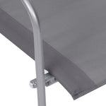 4 Piece Garden Lounge Set Fabric & Steel Grey 44351