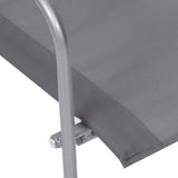 4 Piece Garden Lounge Set Fabric & Steel Grey 44351
