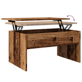 ZNTS Coffee Table Old Wood 80x50.5x41.5 cm Engineered Wood 856930