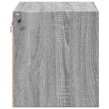 Wall-mounted Bedside Cabinets with LED Lights 2 pcs Grey Sonoma 852100