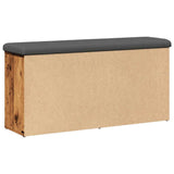 Shoe Bench Old Wood 102x32x50 cm Engineered Wood 857625