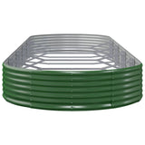 Garden Raised Bed Galvanised Steel 450x140x36 cm Green 319038