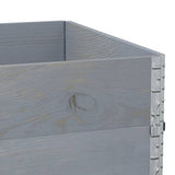 Pallet Collars 3 pcs Grey 120x80 cm Solid Wood Pine 3295368