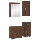 Bathroom Furniture Set TULUM 4 pcs Brown Oak 60 x 34 x 63 cm 3398051