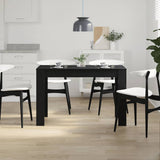 Dining Table Black Oak 120x60x76 cm Engineered Wood 861987