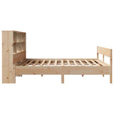 Bookcase Bed without Mattress 180x200 cm Super King Solid Wood Pine 3322978