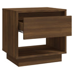 ZNTS Bedside Cabinet Brown Oak 45x34x44 cm Engineered Wood 812985