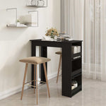 Bar Table with Storage Rack Black 102x50x103.5 cm Engineered Wood 809468