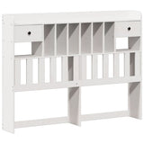 Bookcase Bed without Mattress White 150x200cm Solid Wood Pine 3322604