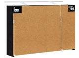 Bathroom Mirror Cabinet Black Oak 80 x 14.5 x 70 cm 889112